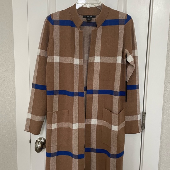 Tahari Notch Collar long Cardigan - Picture 10 of 10
